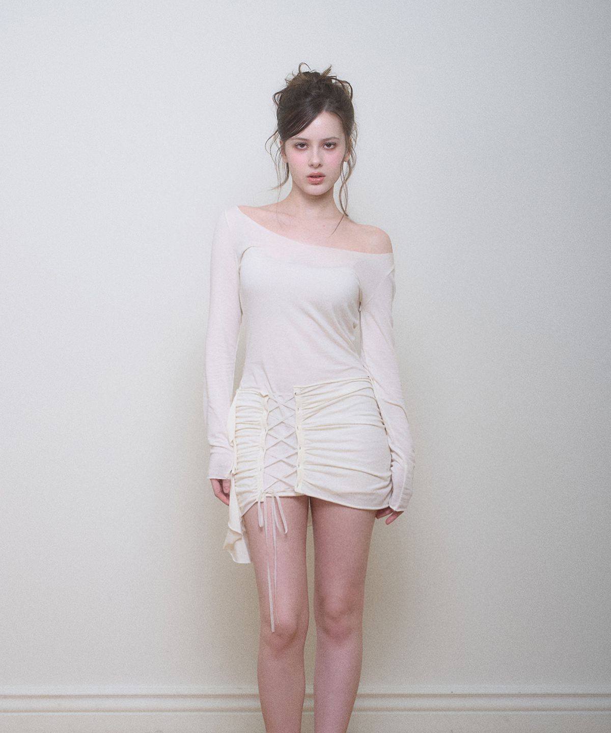벨리아르(BELLIALEU) VERA CORSET DRESS CREAM