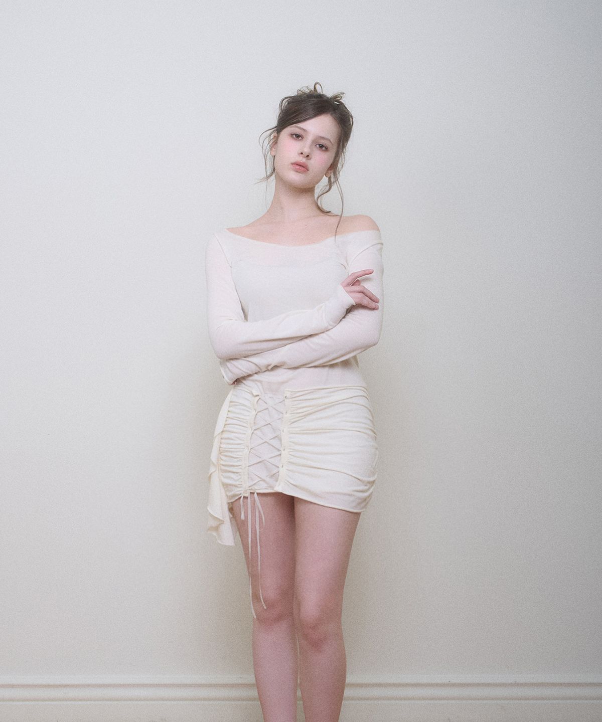 벨리아르(BELLIALEU) VERA CORSET DRESS CREAM