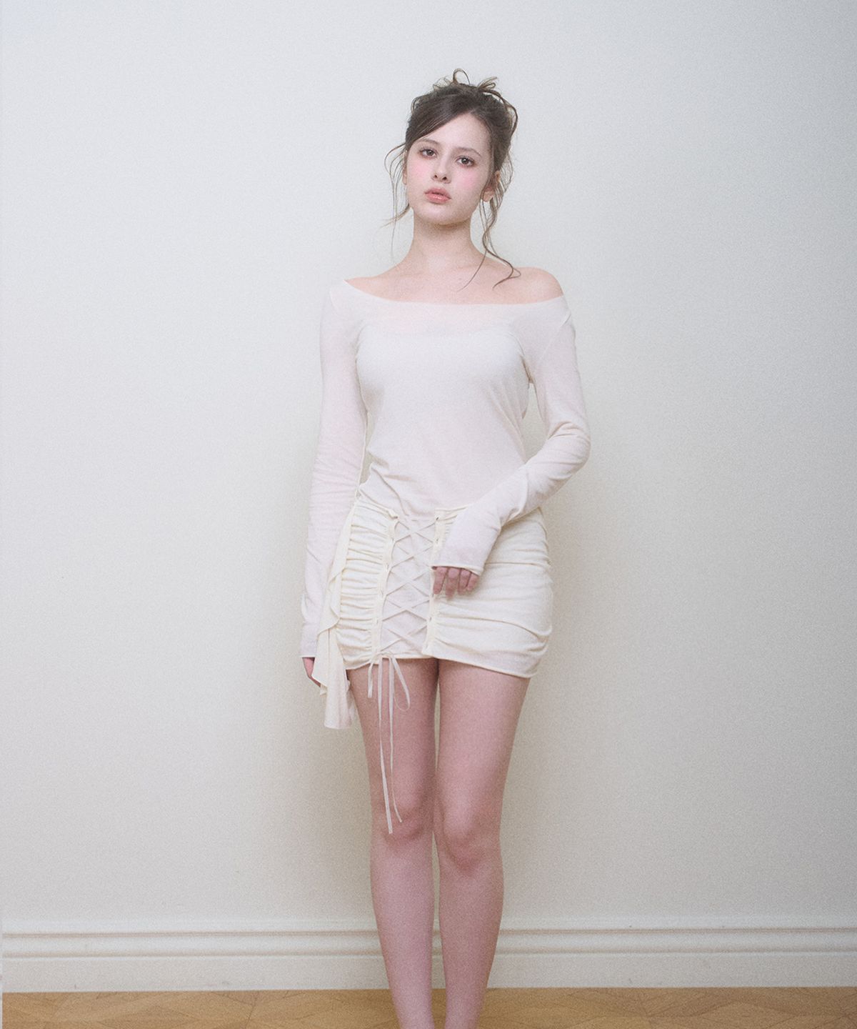 벨리아르(BELLIALEU) VERA CORSET DRESS CREAM