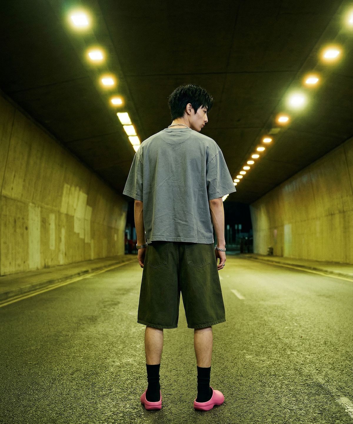 랑가주망(LENGAGEMENT) AGIR Salt Wash Crop Short Sleeve T-Shirt (Light Blue)