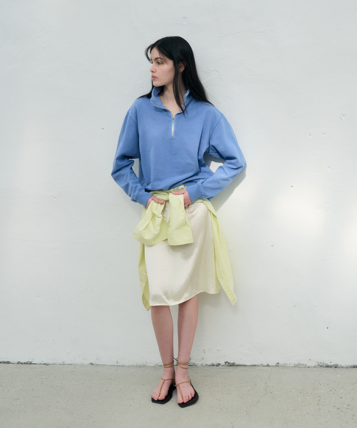 정감 스튜디오(JEONGGAM STUDIOS) Gloss Banding Skirt_3 color
