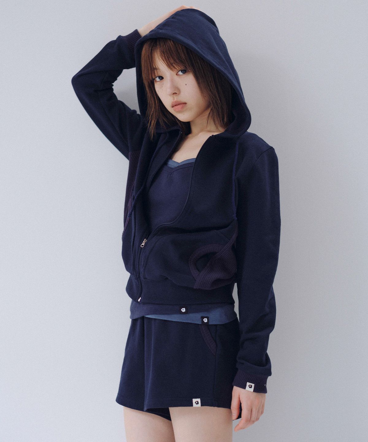 오헤시오(OHESHIO) EASY WAFFLE SHORTS, NAVY