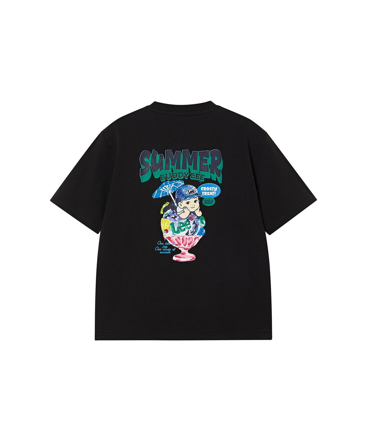 리 키즈(LEE KIDS) 버디LEE 썸머 빙수 티셔츠 블랙 LK2602ST52BK