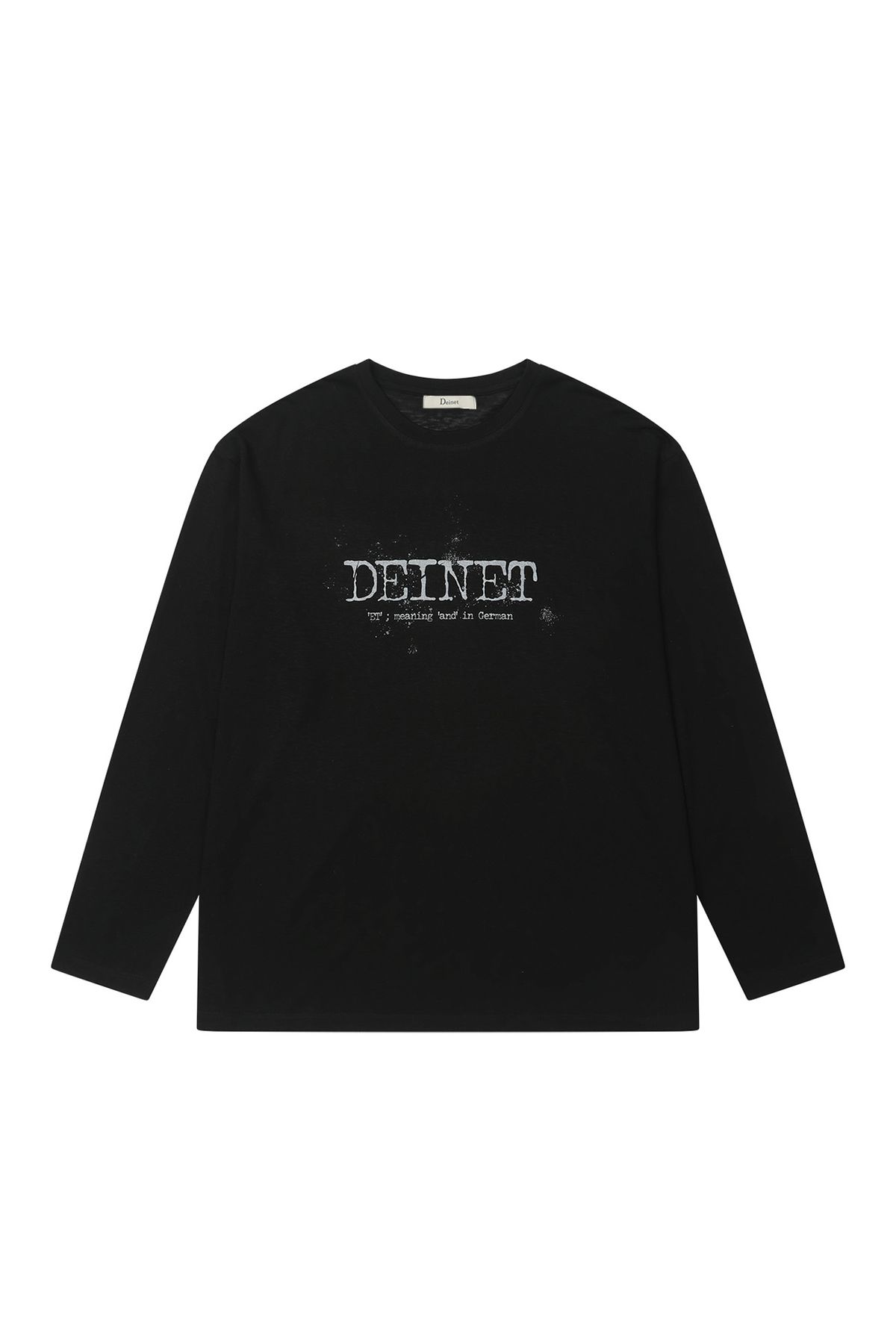 다이닛(DEINET) OVERFIT SWEAT GRAPHICS T-SHIRT IN BLACK