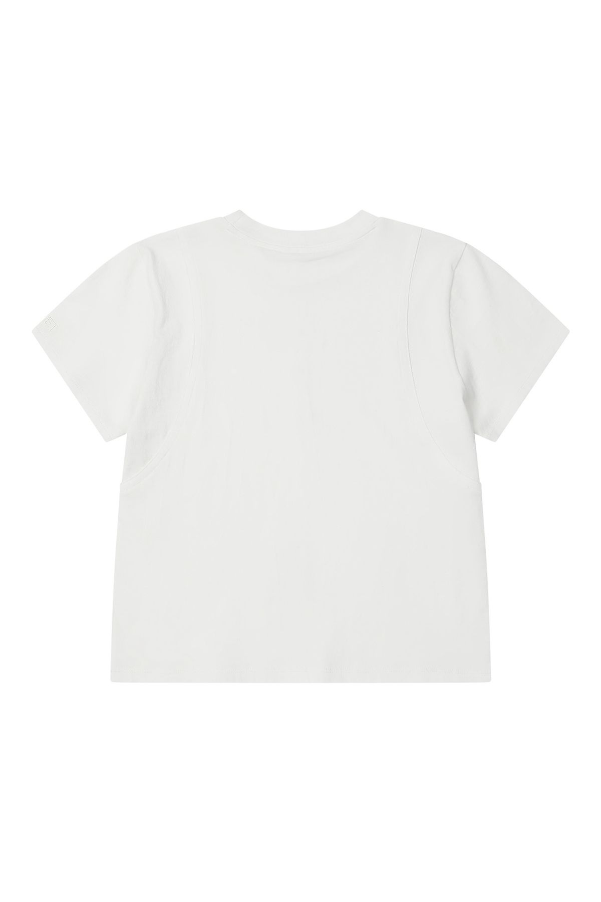 다이닛(DEINET) METAL DETAIL T-SHIRT IN WHITE