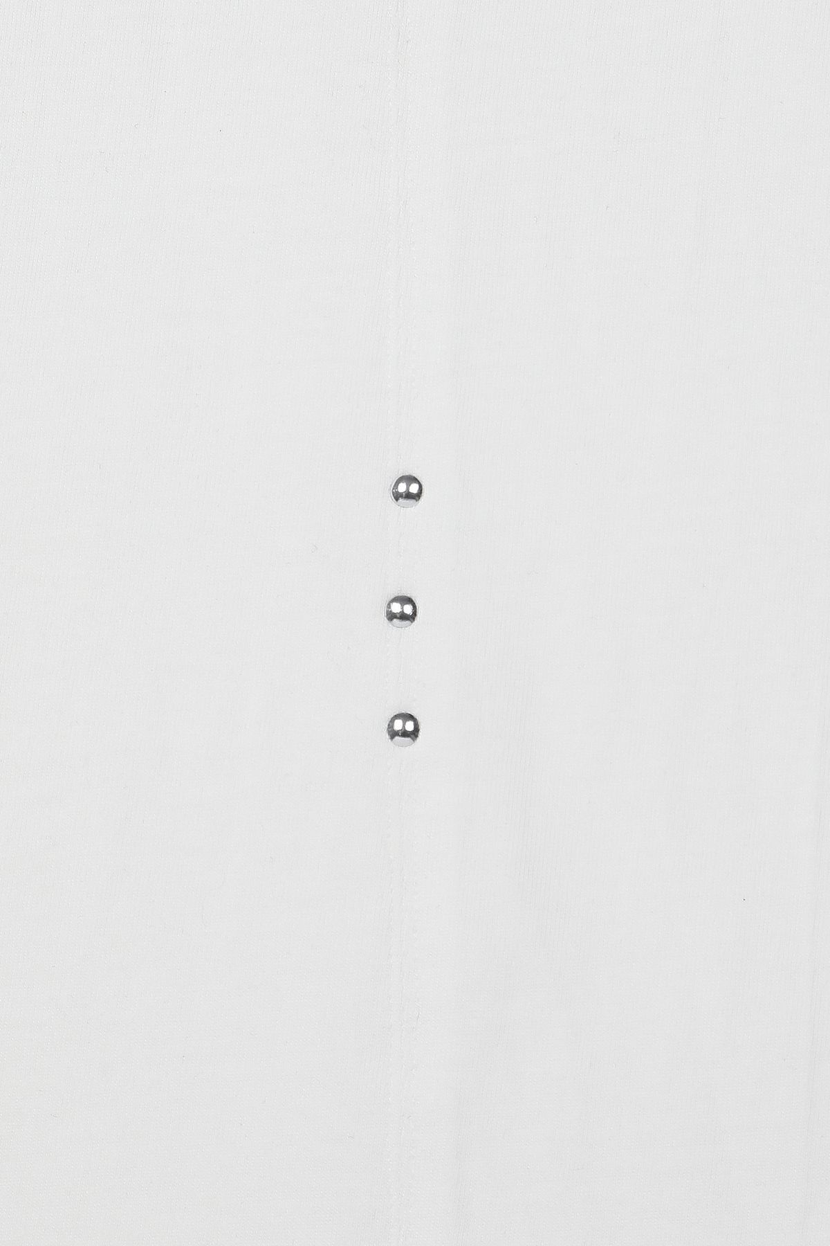 다이닛(DEINET) METAL DETAIL T-SHIRT IN WHITE