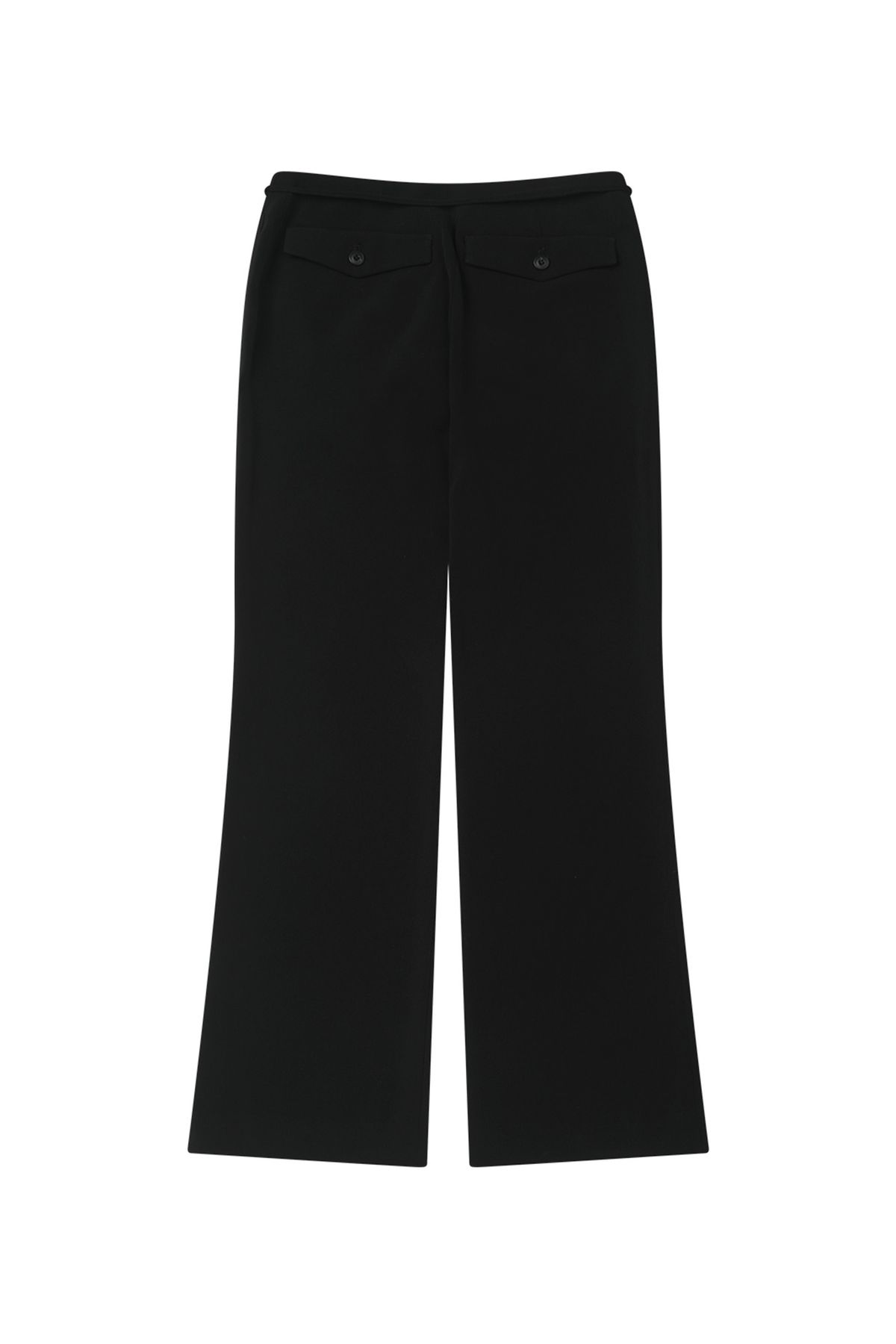 다이닛(DEINET) EYELET POINT BOOTSCUT SLACKS IN BLACK