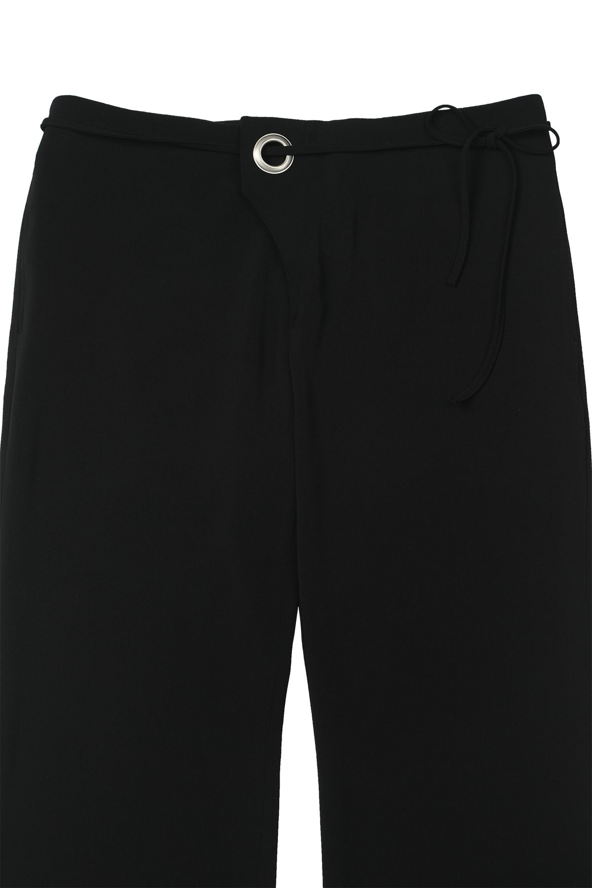 다이닛(DEINET) EYELET POINT BOOTSCUT SLACKS IN BLACK