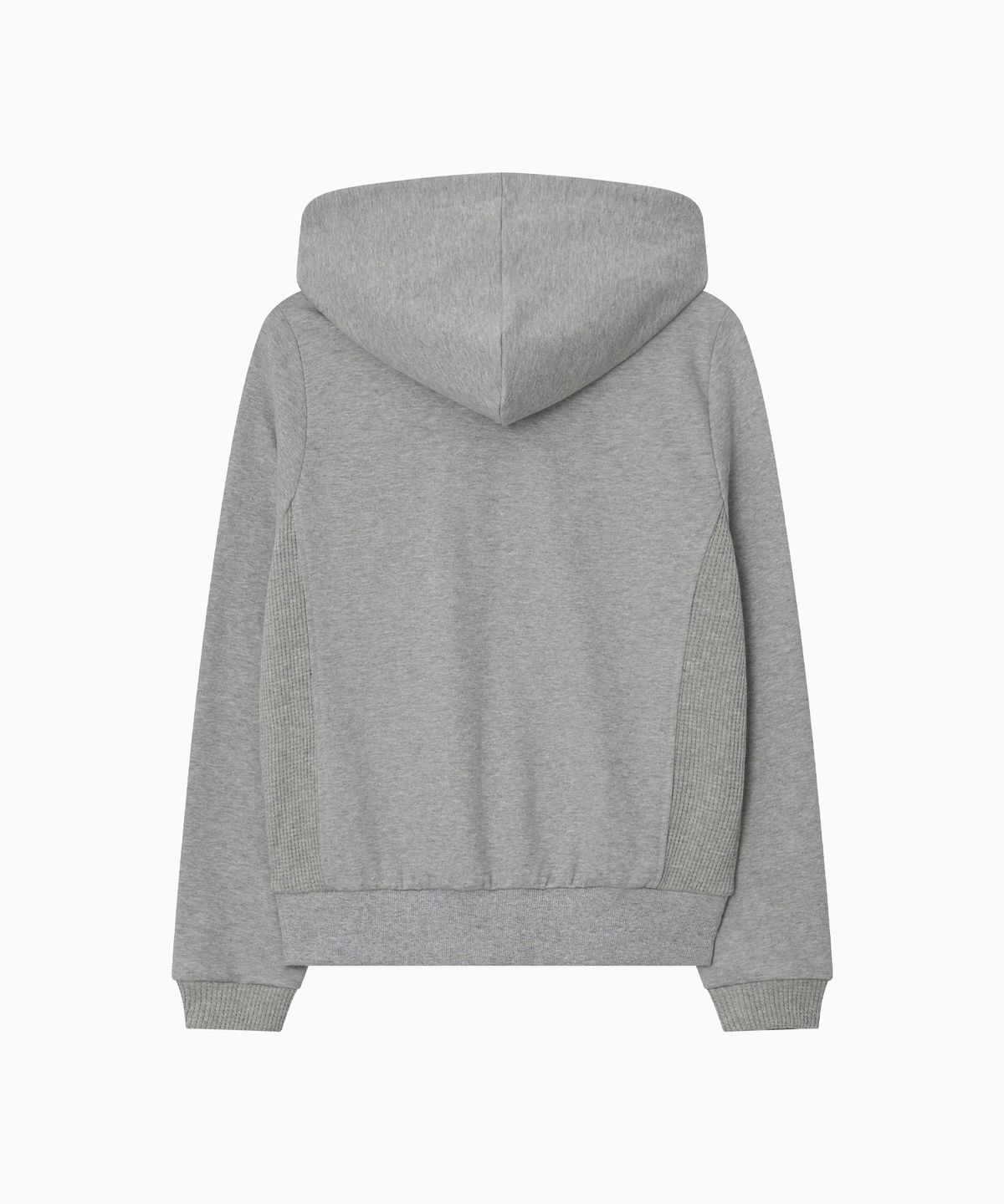 오헤시오(OHESHIO) TWO-TONE WAFFLE HOODED ZIP-UP, MELANGE
