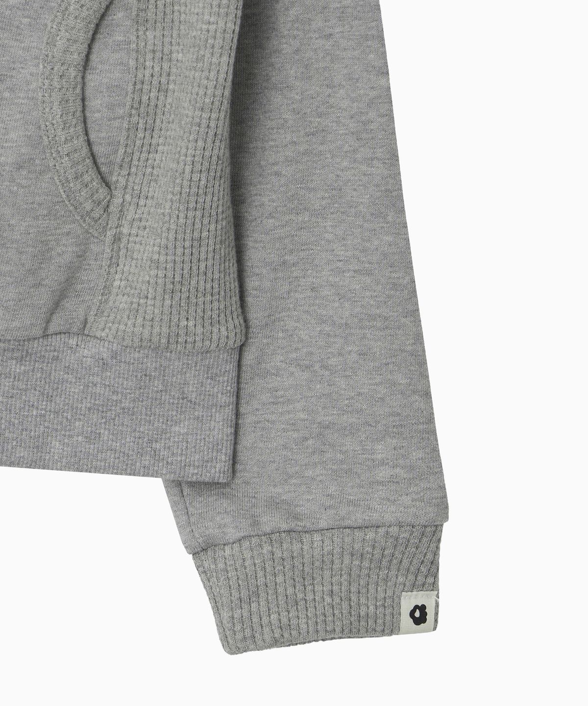오헤시오(OHESHIO) TWO-TONE WAFFLE HOODED ZIP-UP, MELANGE