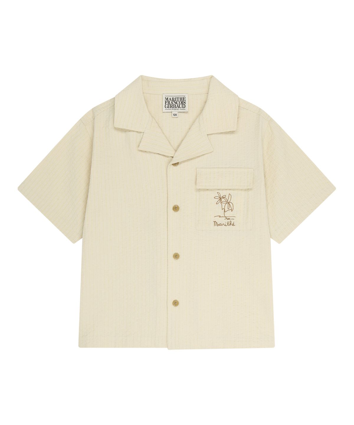 마리떼 키즈(MARITHÉ KIDS) KIDS SEERSUCKER HALF SHIRT light beige