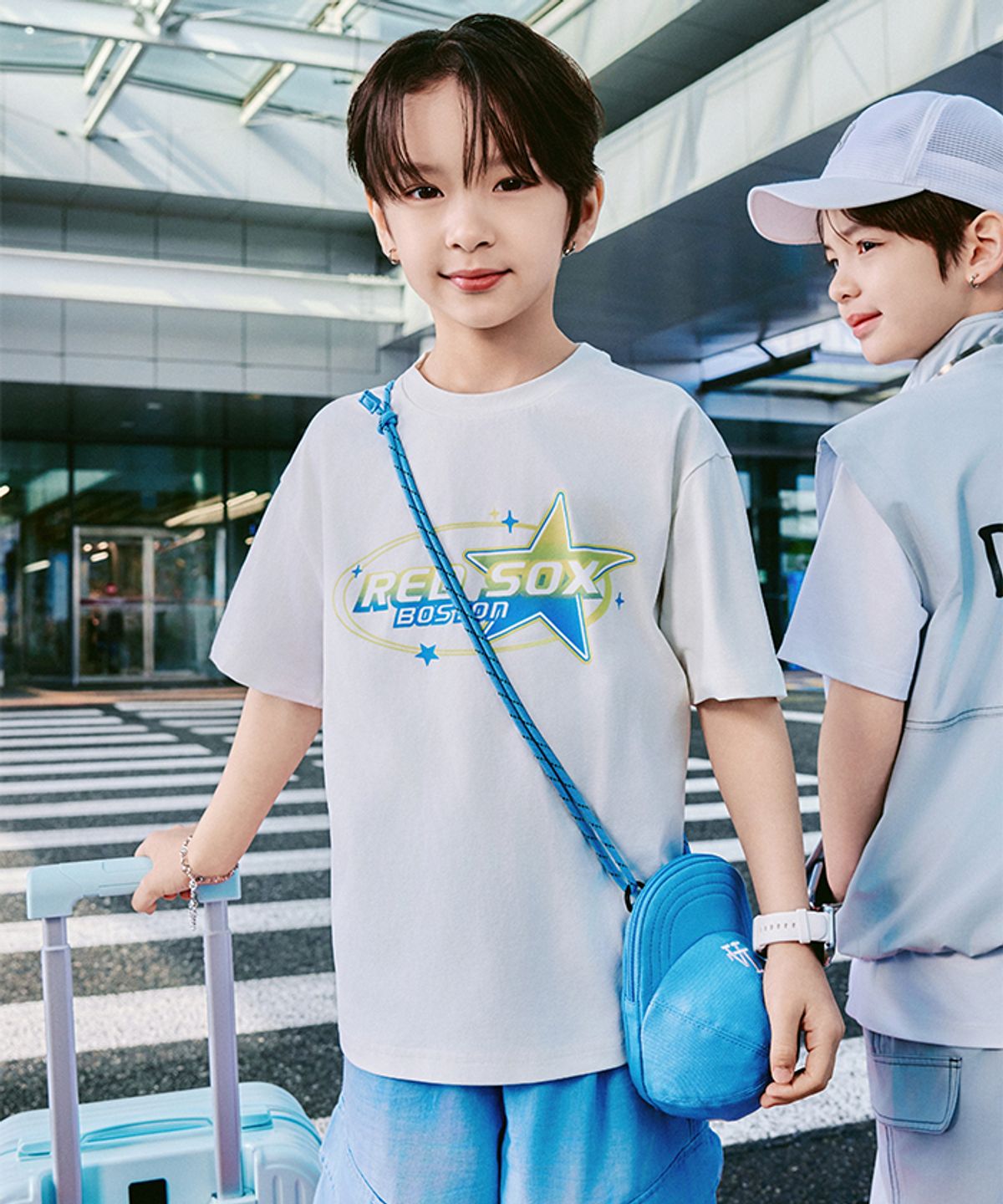 엠엘비 키즈(MLB KIDS) 볼캡 스몰 크로스백 LA (L.Cobalt Blue)