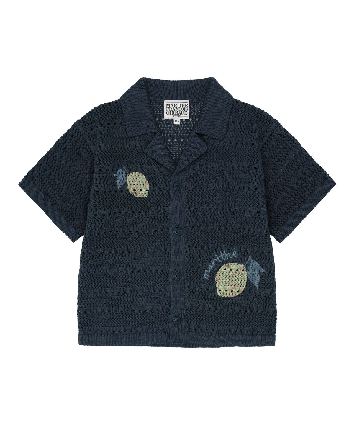 마리떼 키즈(MARITHÉ KIDS) KIDS HALF-SLEEVED KNIT CARDIGAN navy