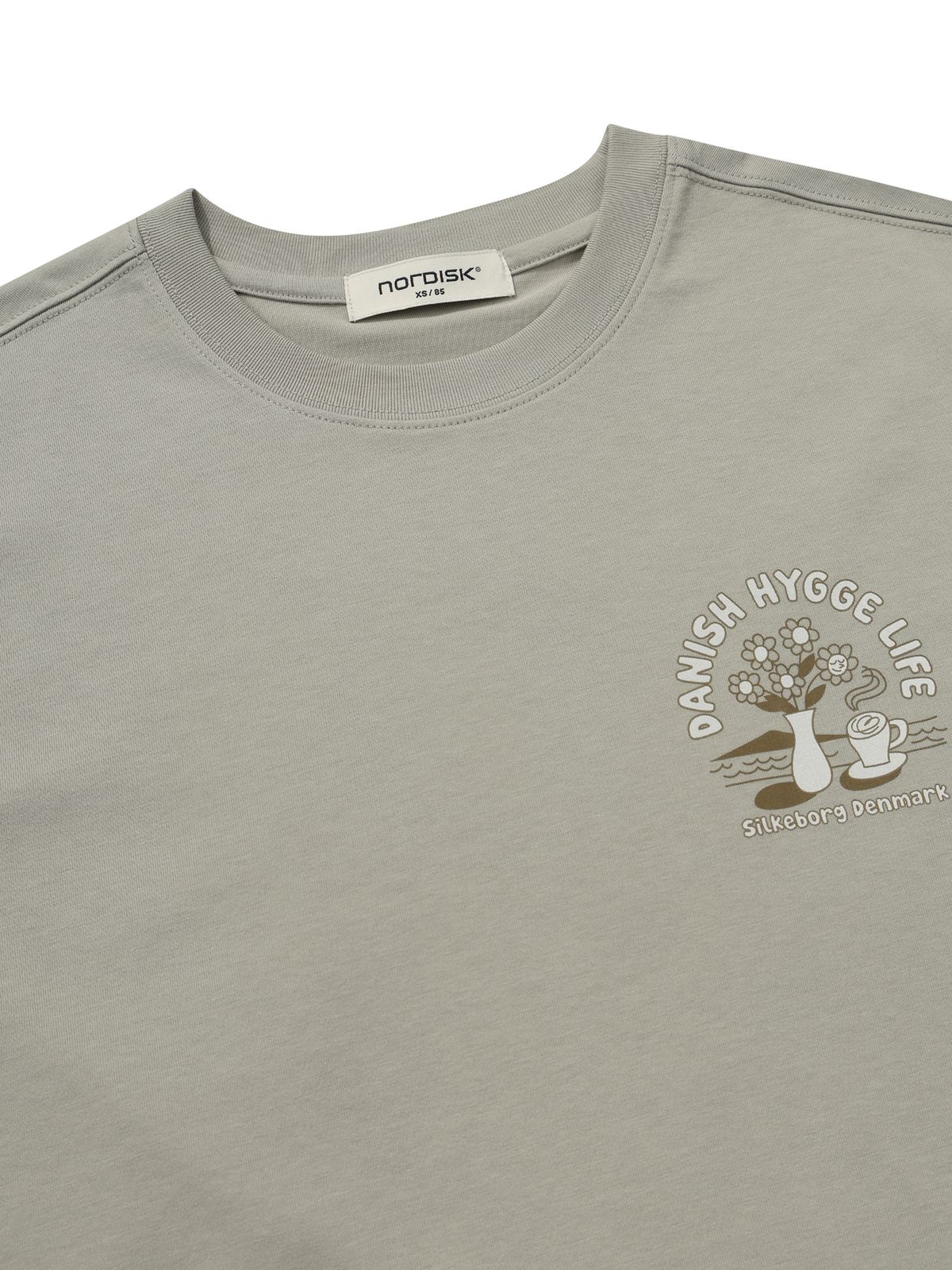 노르디스크(NORDISK) 플라워 그래픽 반팔 티셔츠 - W_SHIMMER GREY