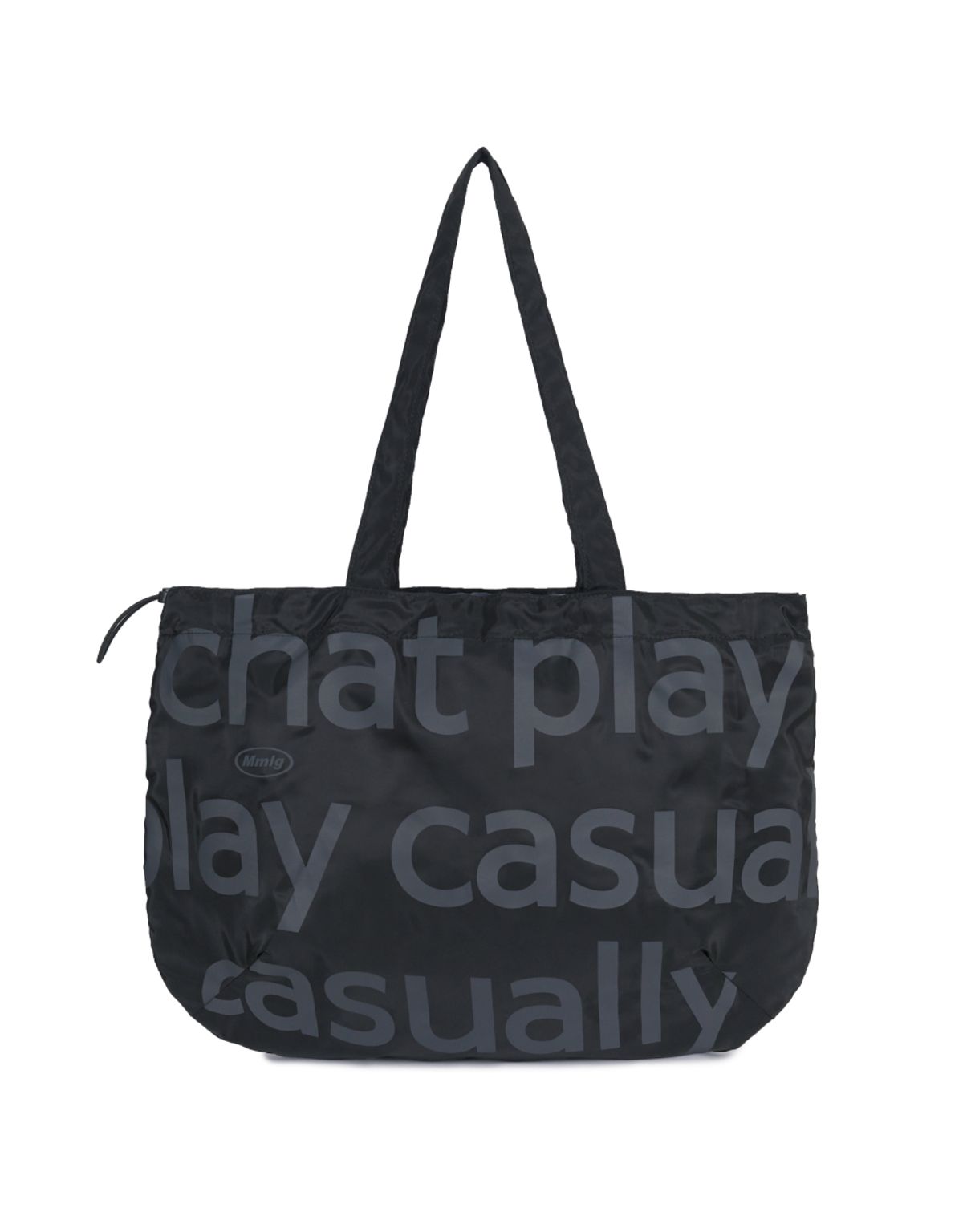 엠엠엘지(MMLG) CPC TYPO LAYOUT TOTE BAG (BLACK)