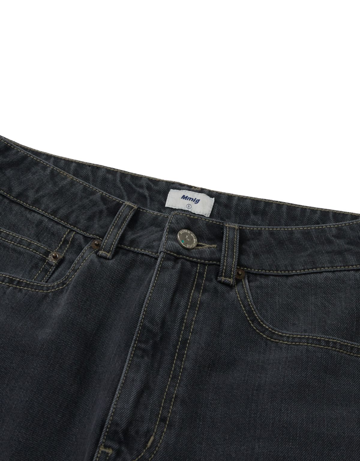 엠엠엘지(MMLG) DISTRESSED WASHED DENIM SHORTS (BLACK)
