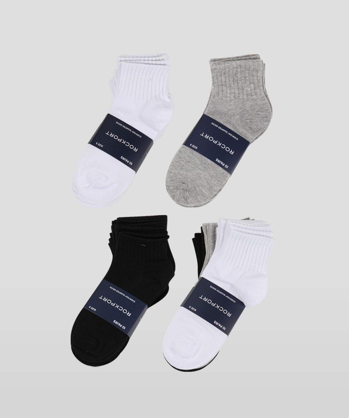 락포트 양말(ROCKPORTSOCKS) ROCKPORT 에브리데이 단목 양말 10팩(PACK)