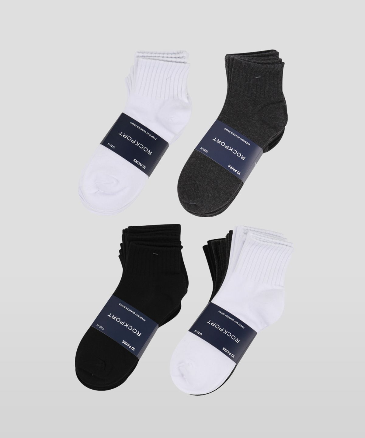 락포트 양말(ROCKPORTSOCKS) ROCKPORT 에브리데이 단목 양말 10팩(PACK)