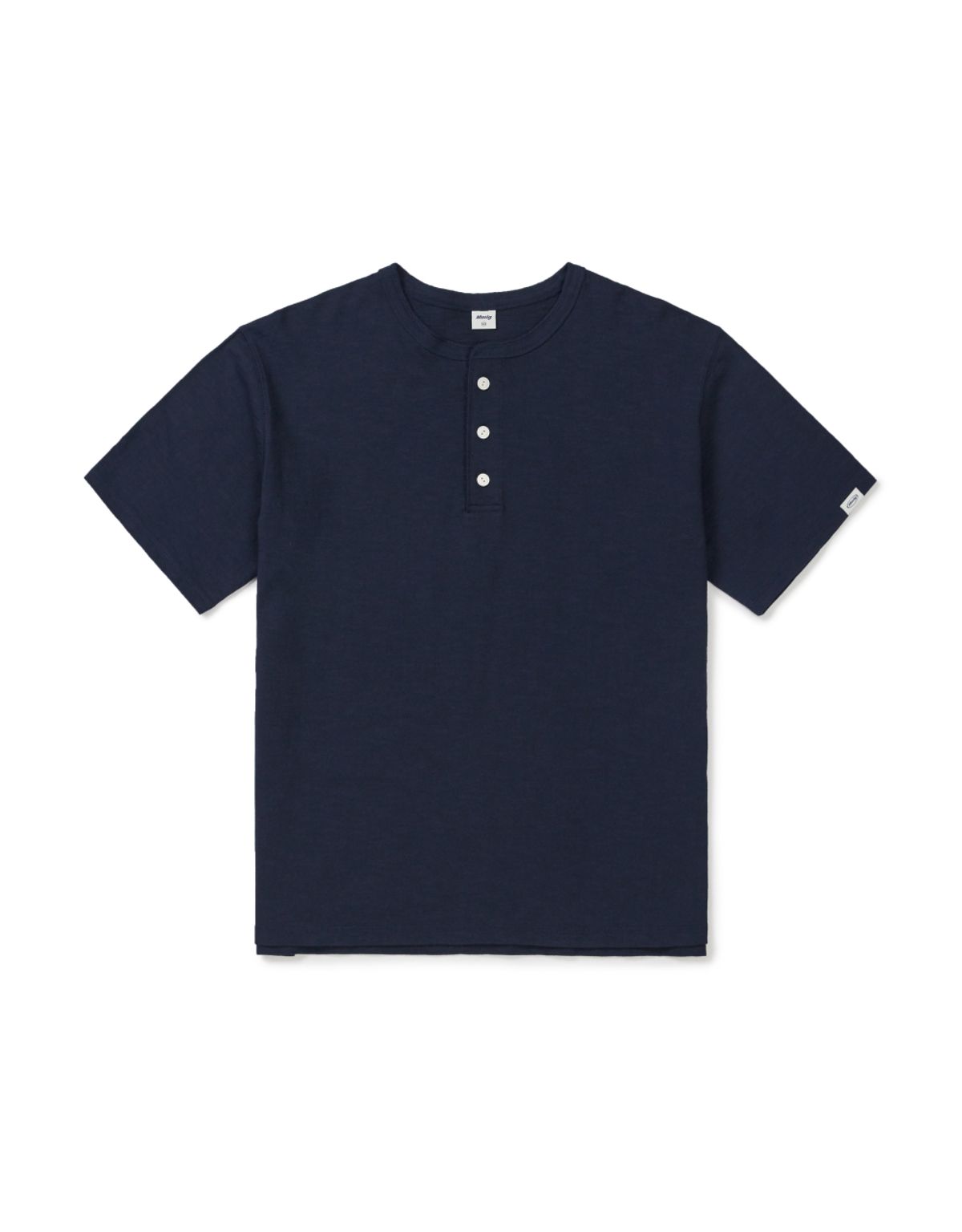 엠엠엘지(MMLG) MMLG HENLEY NECK HF-T (AUTHENTIC NAVY)