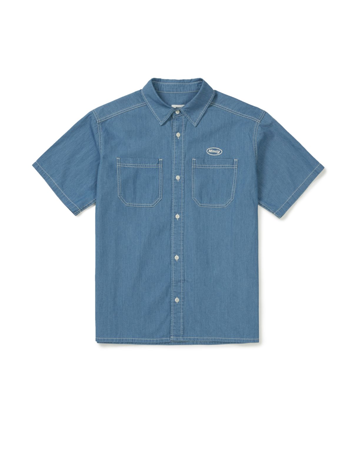 엠엠엘지(MMLG) WASHED DENIM HF SHIRT (LIGHT BLUE)