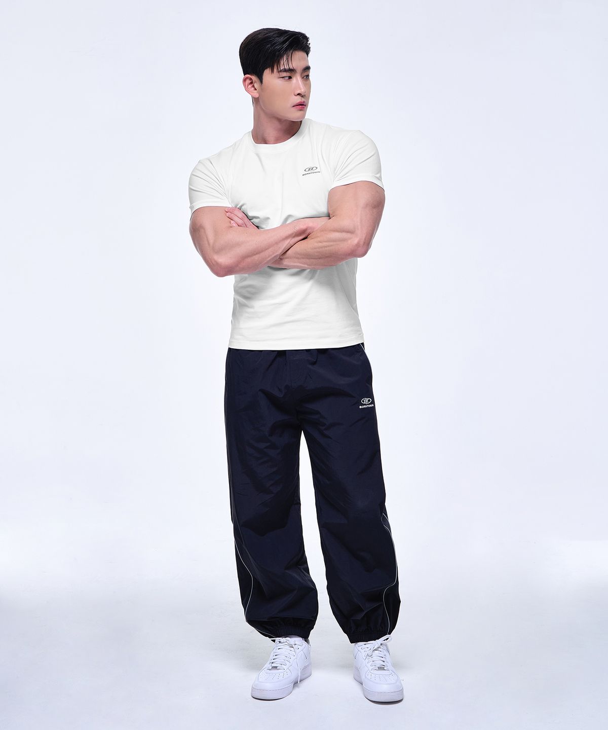 본투윈(BORN TO WIN) [2 PACK] ESSENTIAL PACK MUSCLE FIT T-SHIRTS [WHITE]