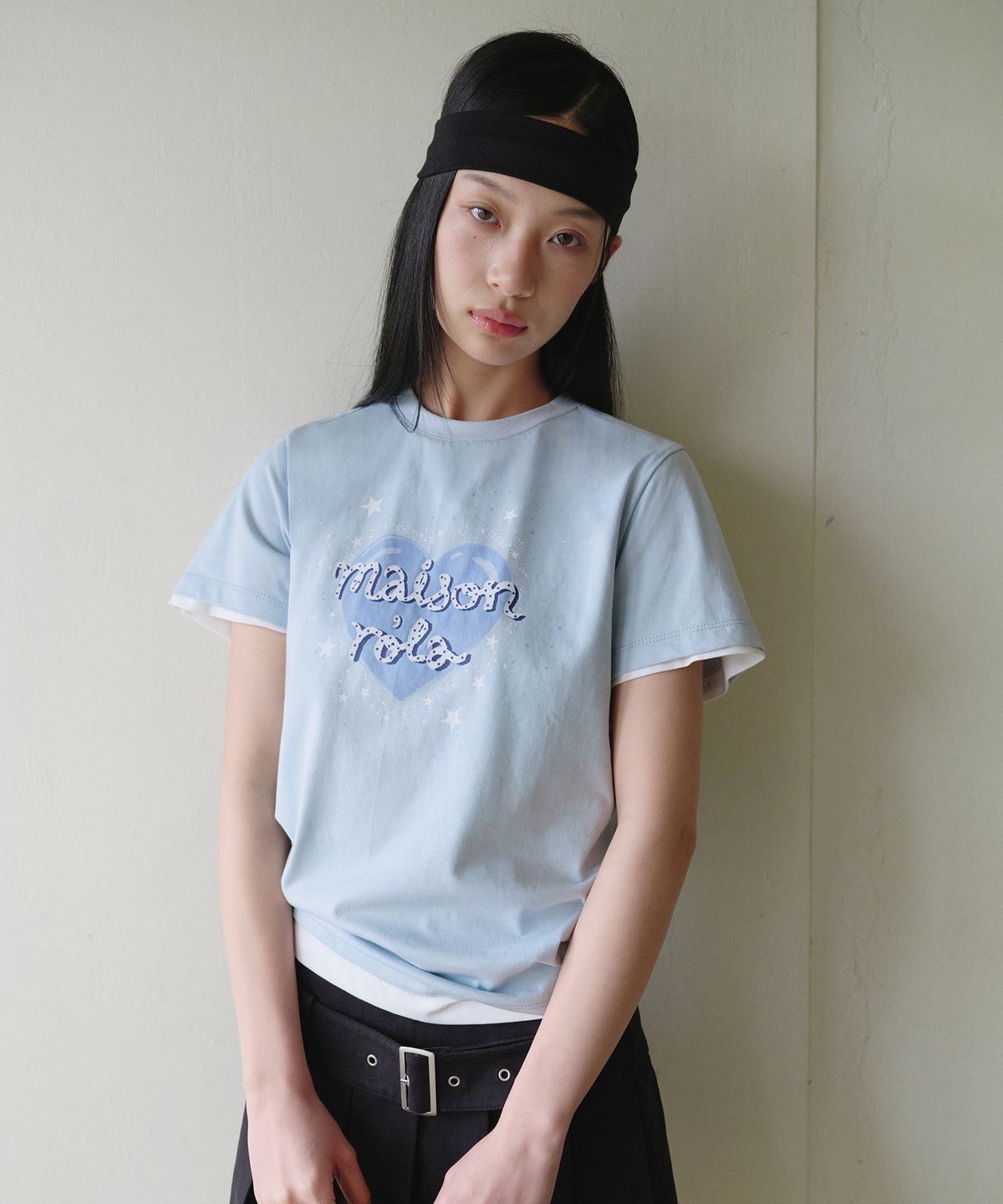 로라로라(ROLAROLA) HEART ROLA T-SHIRT SKY