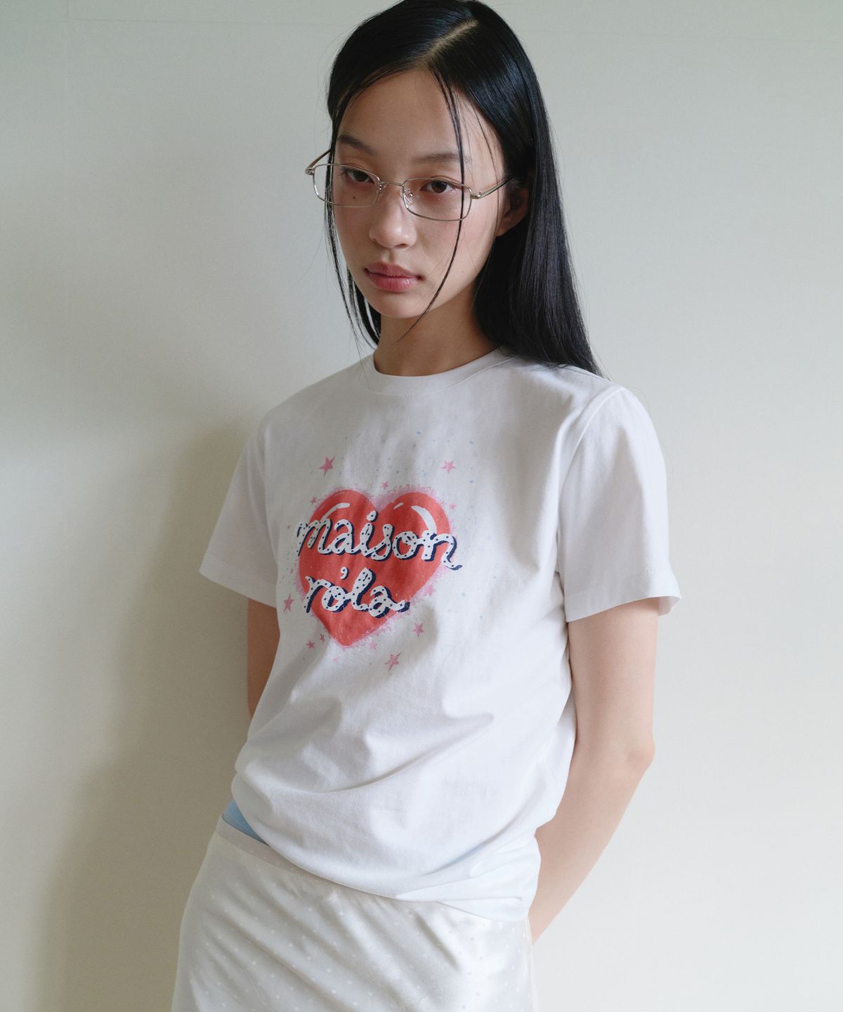로라로라(ROLAROLA) HEART ROLA T-SHIRT WHITE