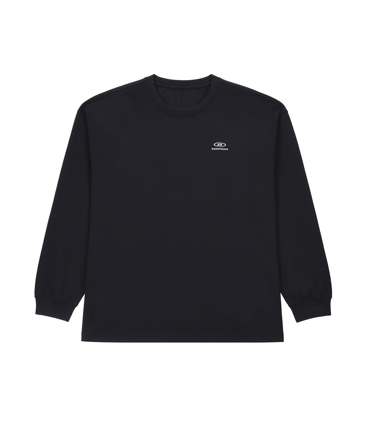 본투윈(BORN TO WIN) SILVER B LOGO OVER FIT LONG SLEEVE [BLACK]