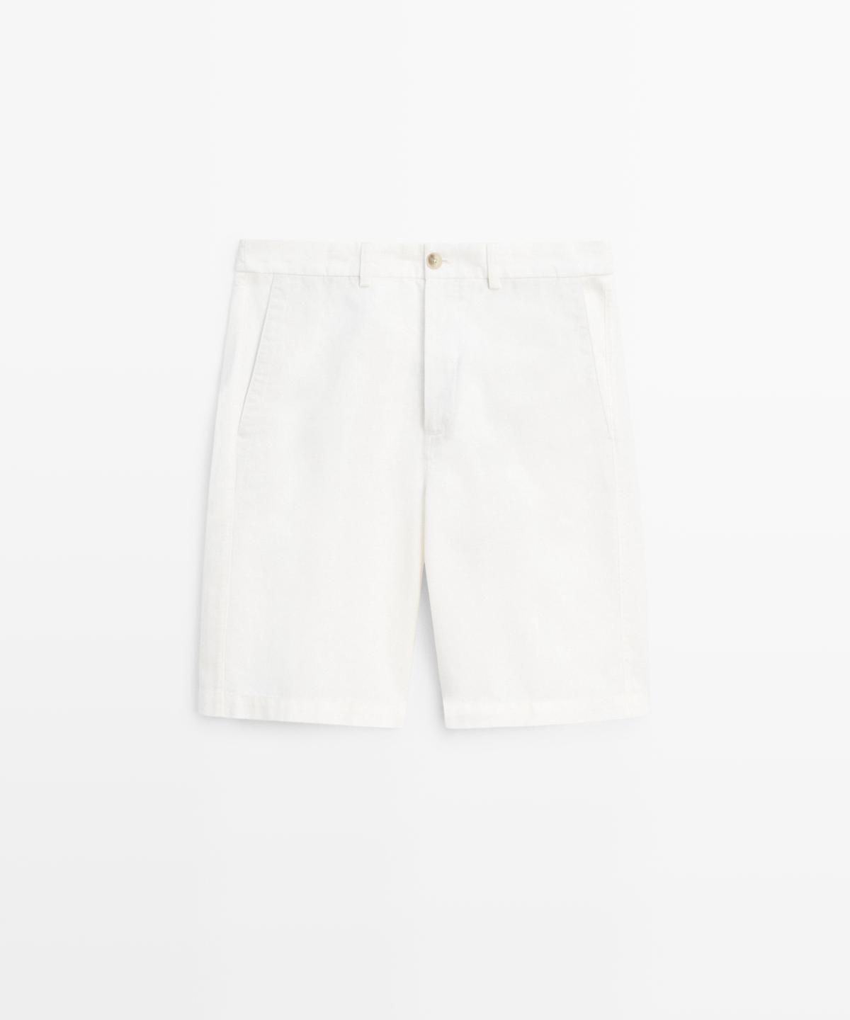마시모두띠(MASSIMO DUTTI) 린넨 버뮤다 팬츠