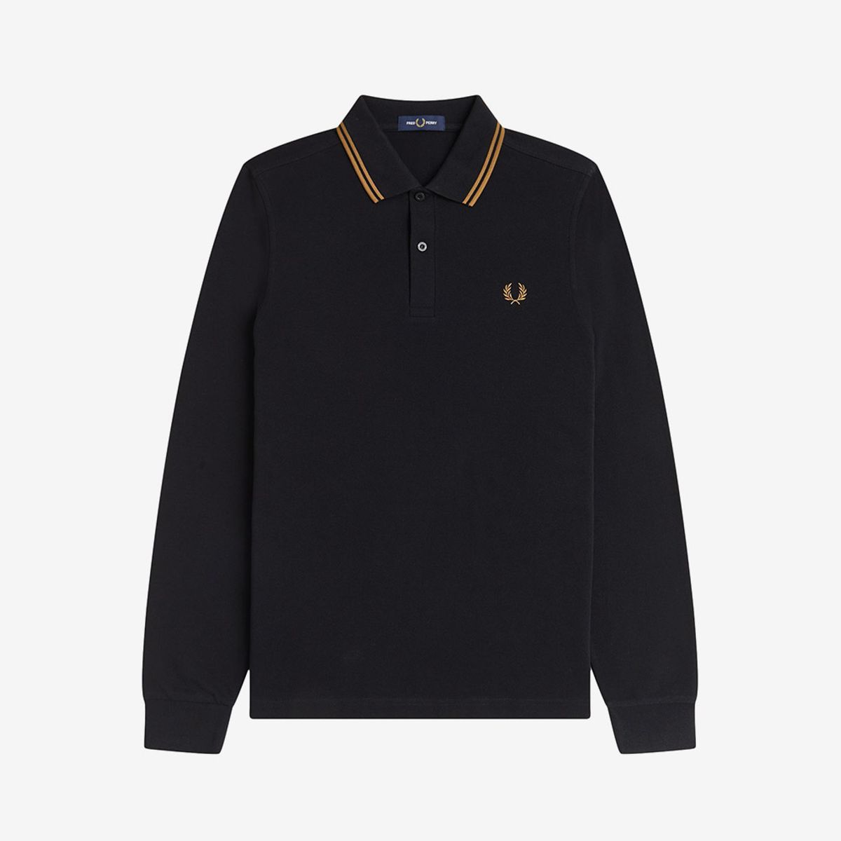 프레드페리(FRED PERRY) [M3636] 롱 슬리브 트윈 팁 프레드페리 셔츠 - 블랙/쉐이디드 스톤 AFPM2533636-S77