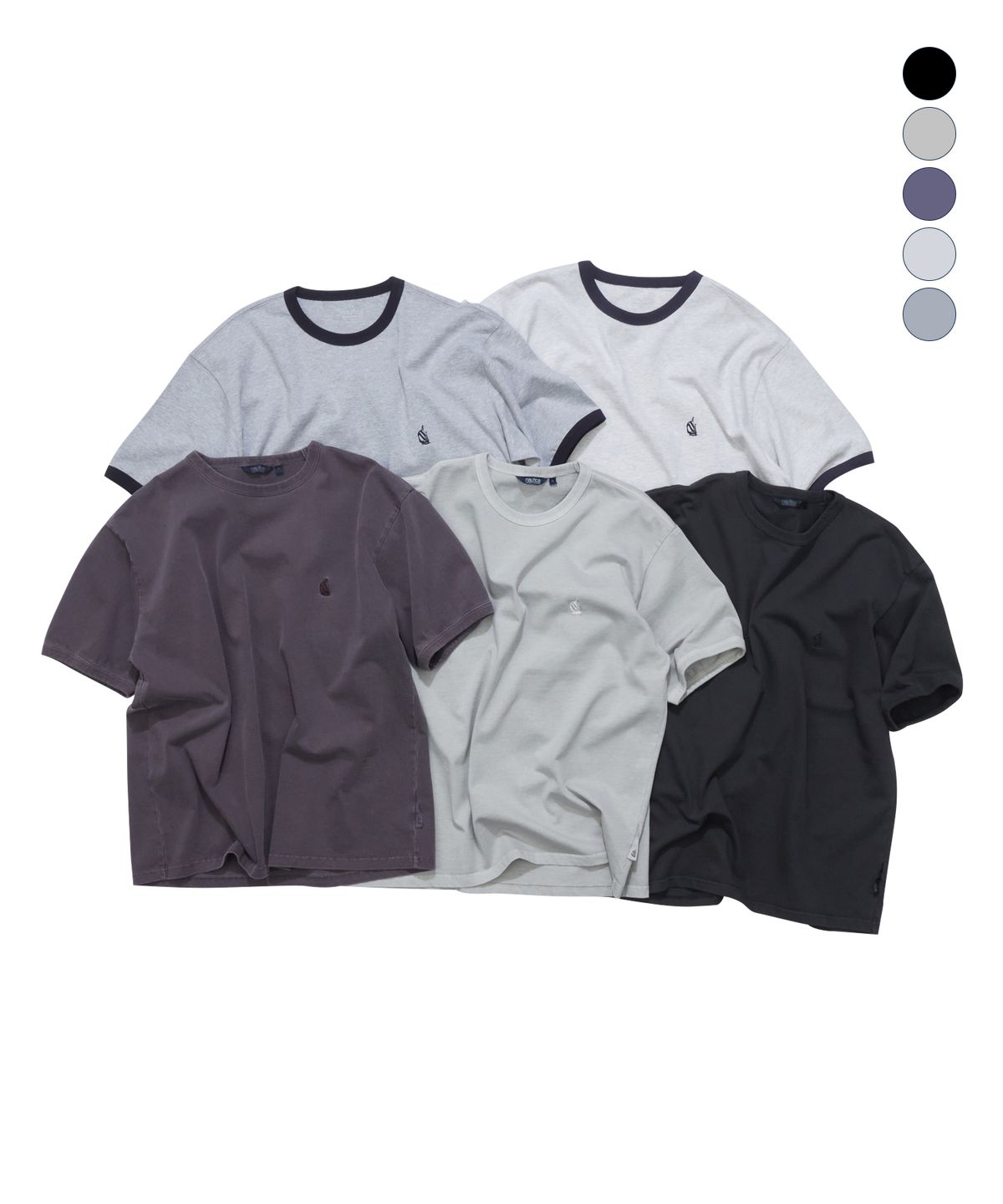 노티카(NAUTICA) 클래식 링거 티셔츠(5colors) NTS5526