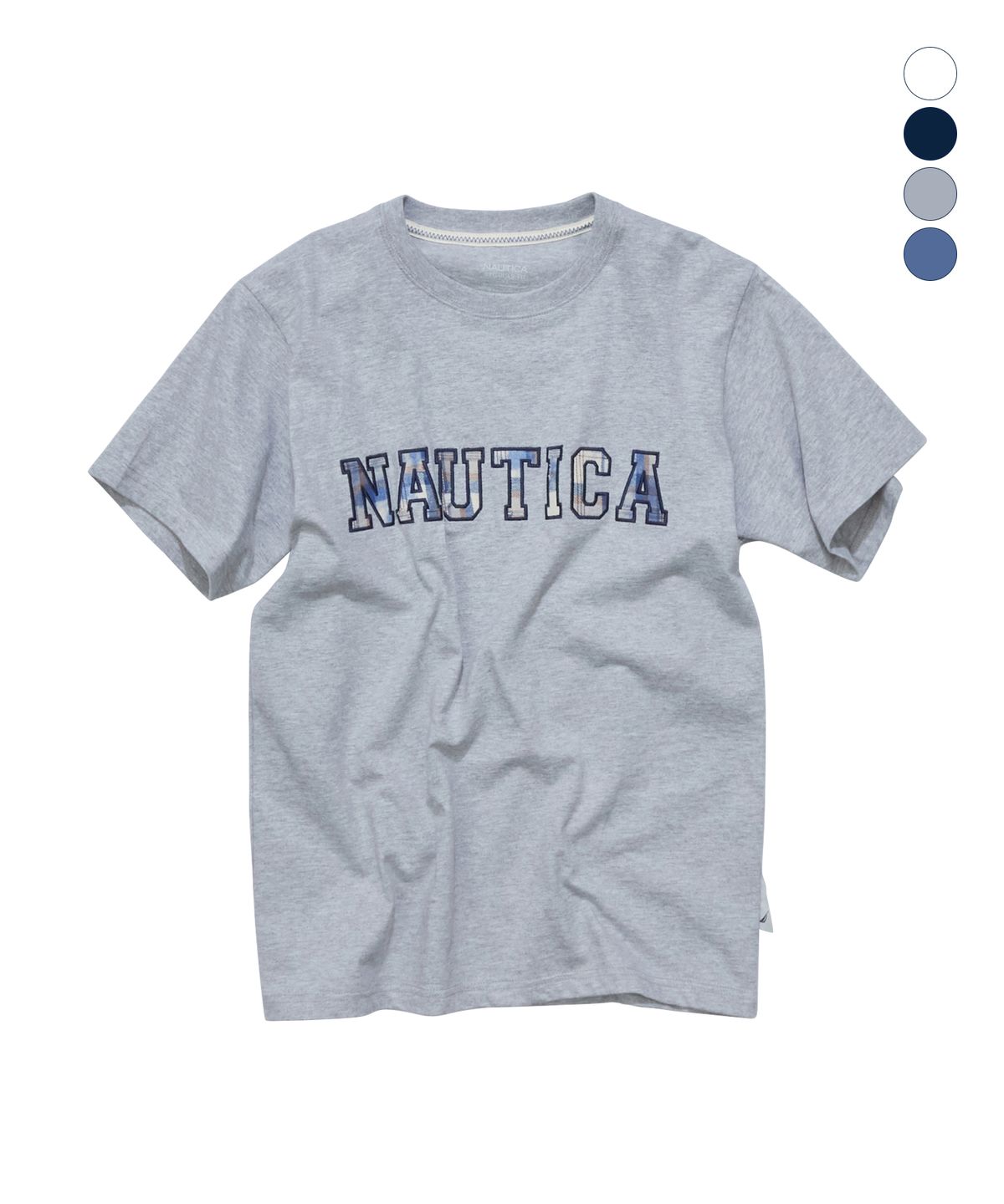 노티카(NAUTICA) 패치 레터링 티셔츠(4colors) NTS5536