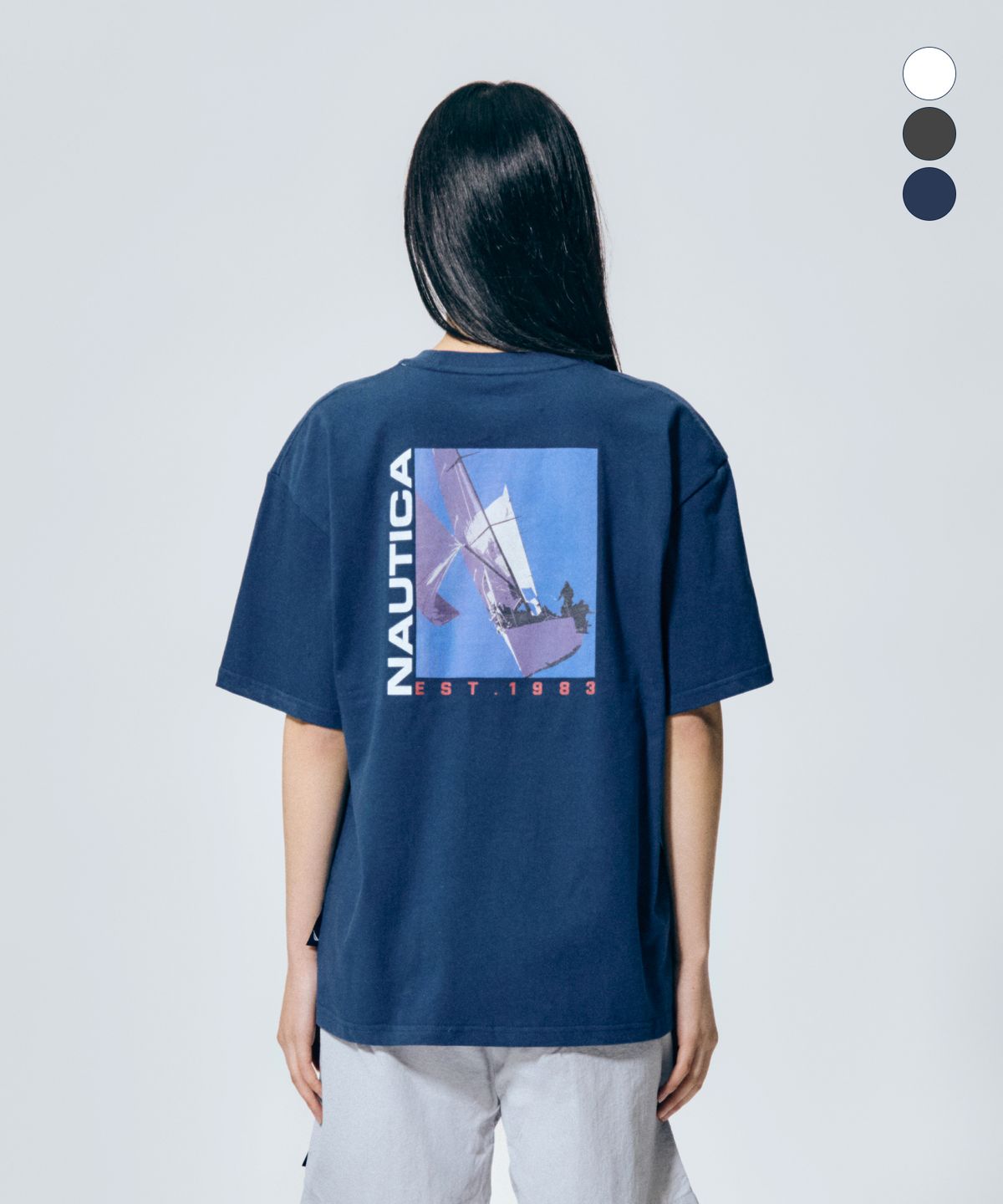 노티카(NAUTICA) 세일링 버티컬 티셔츠(3colors) NTS5686