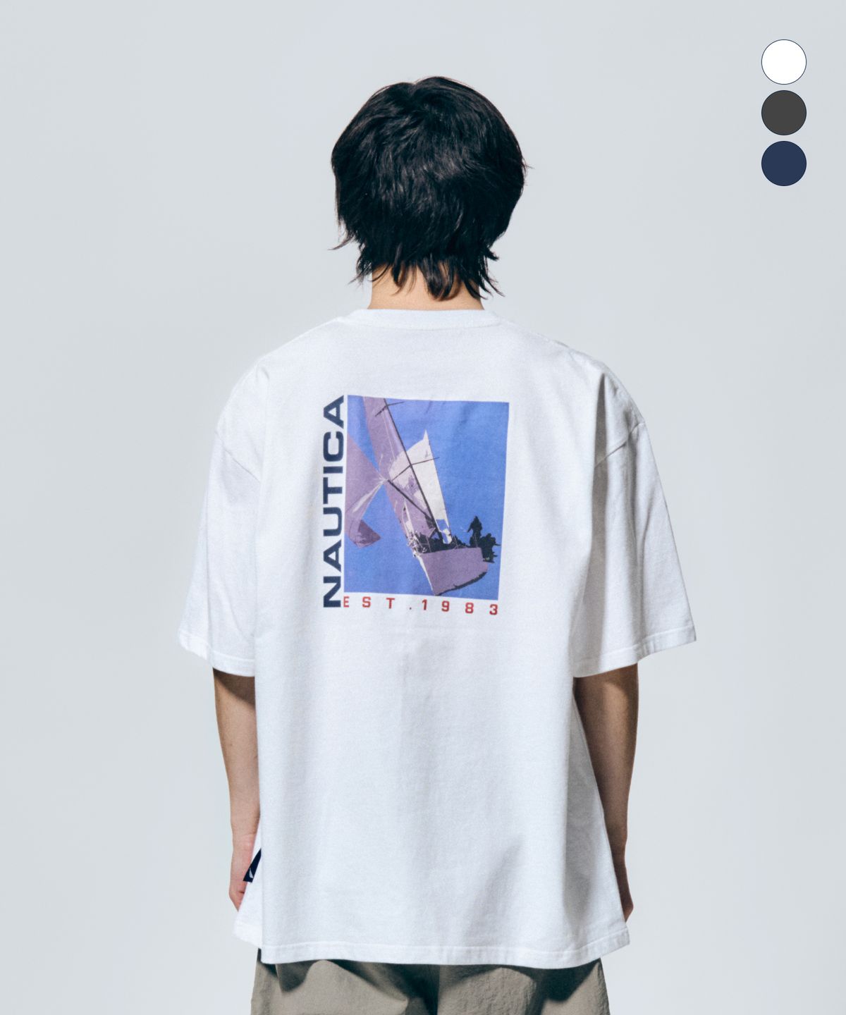 노티카(NAUTICA) 세일링 버티컬 티셔츠(3colors) NTS5686