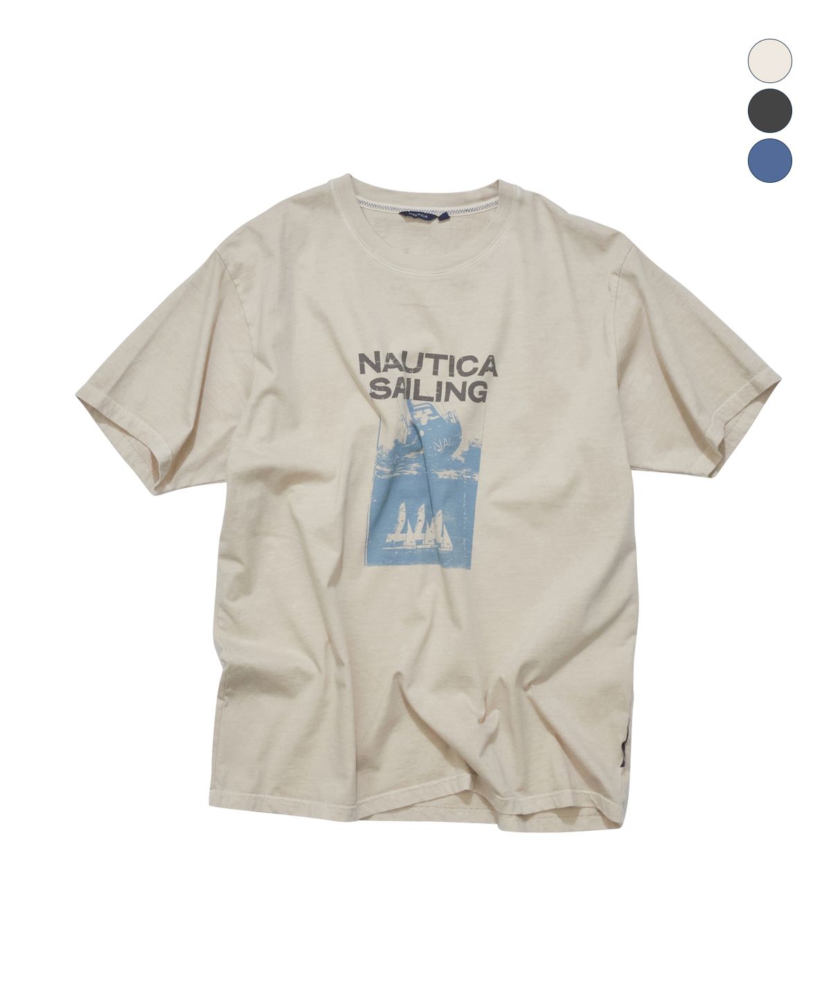 노티카(NAUTICA) 세일링 블록 티셔츠(3colors) NTS5696