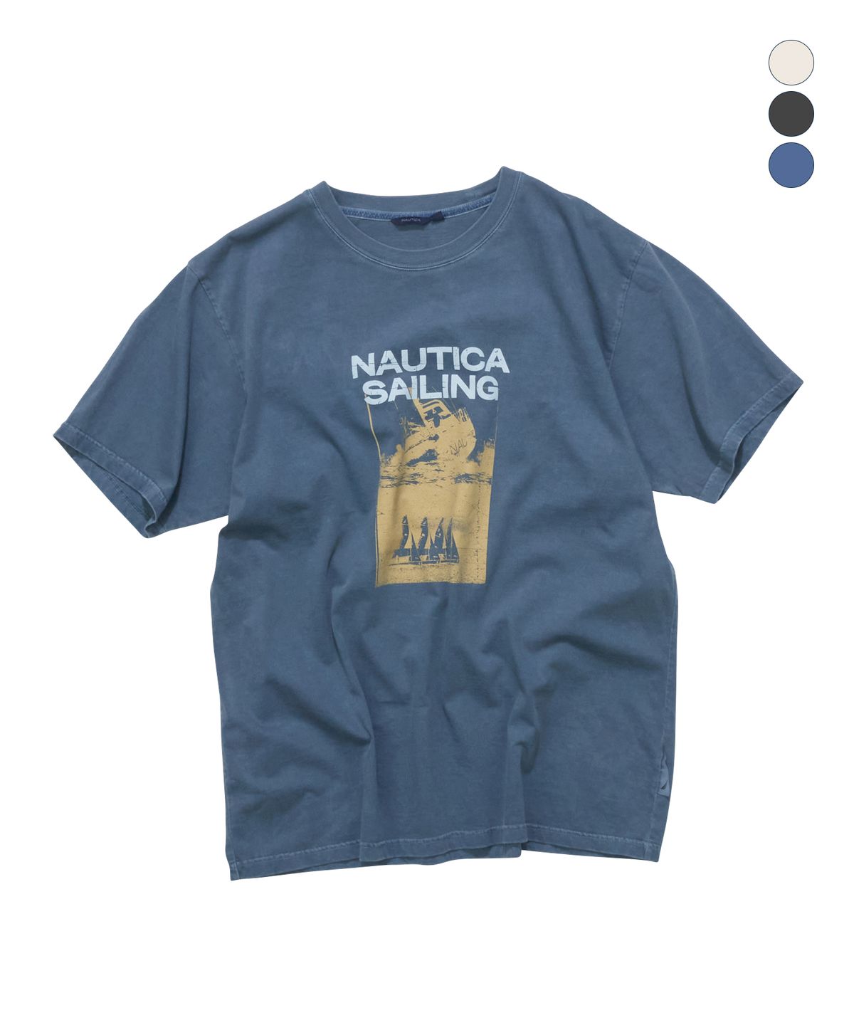 노티카(NAUTICA) 세일링 블록 티셔츠(3colors) NTS5696
