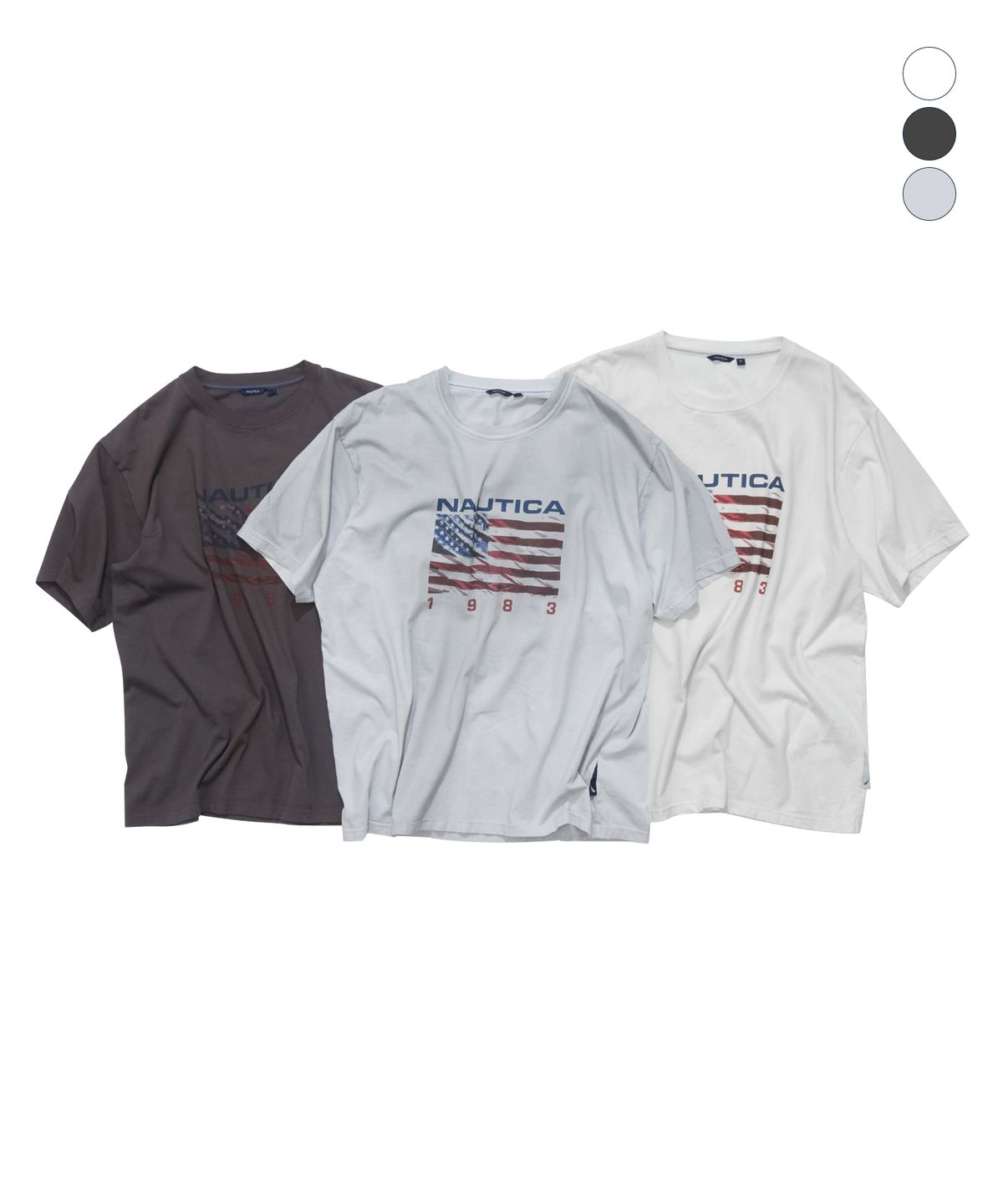 노티카(NAUTICA) 아메리칸 플래그 티셔츠(3colors) NTS5706