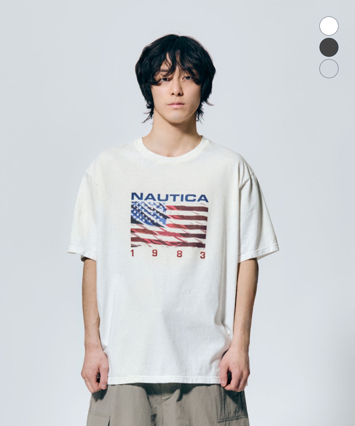 노티카(NAUTICA) 아메리칸 플래그 티셔츠(3colors) NTS5706