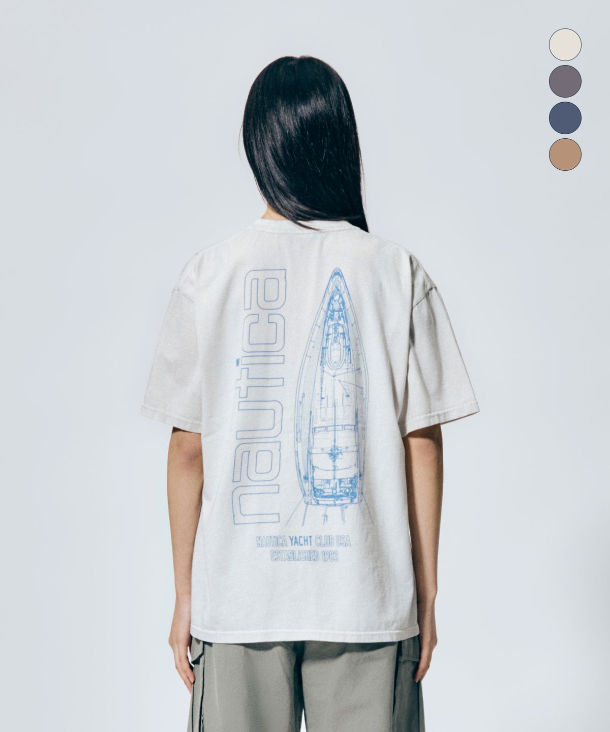 노티카(NAUTICA) 요트 블루프린트 티셔츠(4colors) NTS5726