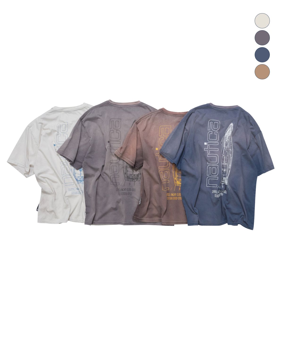 노티카(NAUTICA) 요트 블루프린트 티셔츠(4colors) NTS5726