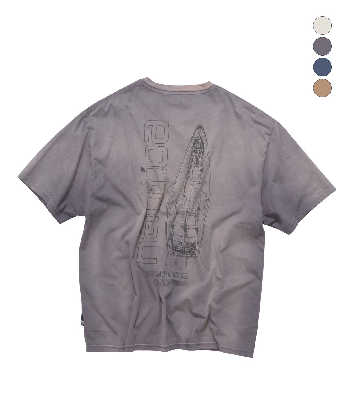 노티카(NAUTICA) 요트 블루프린트 티셔츠(4colors) NTS5726