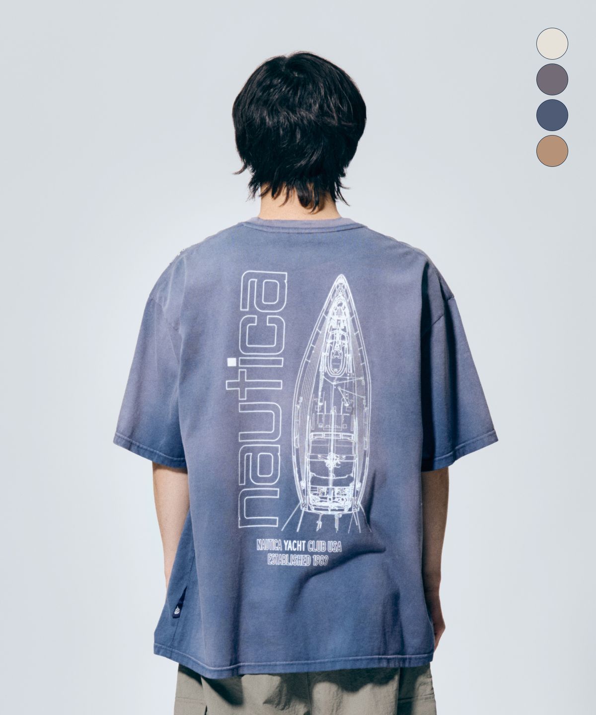 노티카(NAUTICA) 요트 블루프린트 티셔츠(4colors) NTS5726
