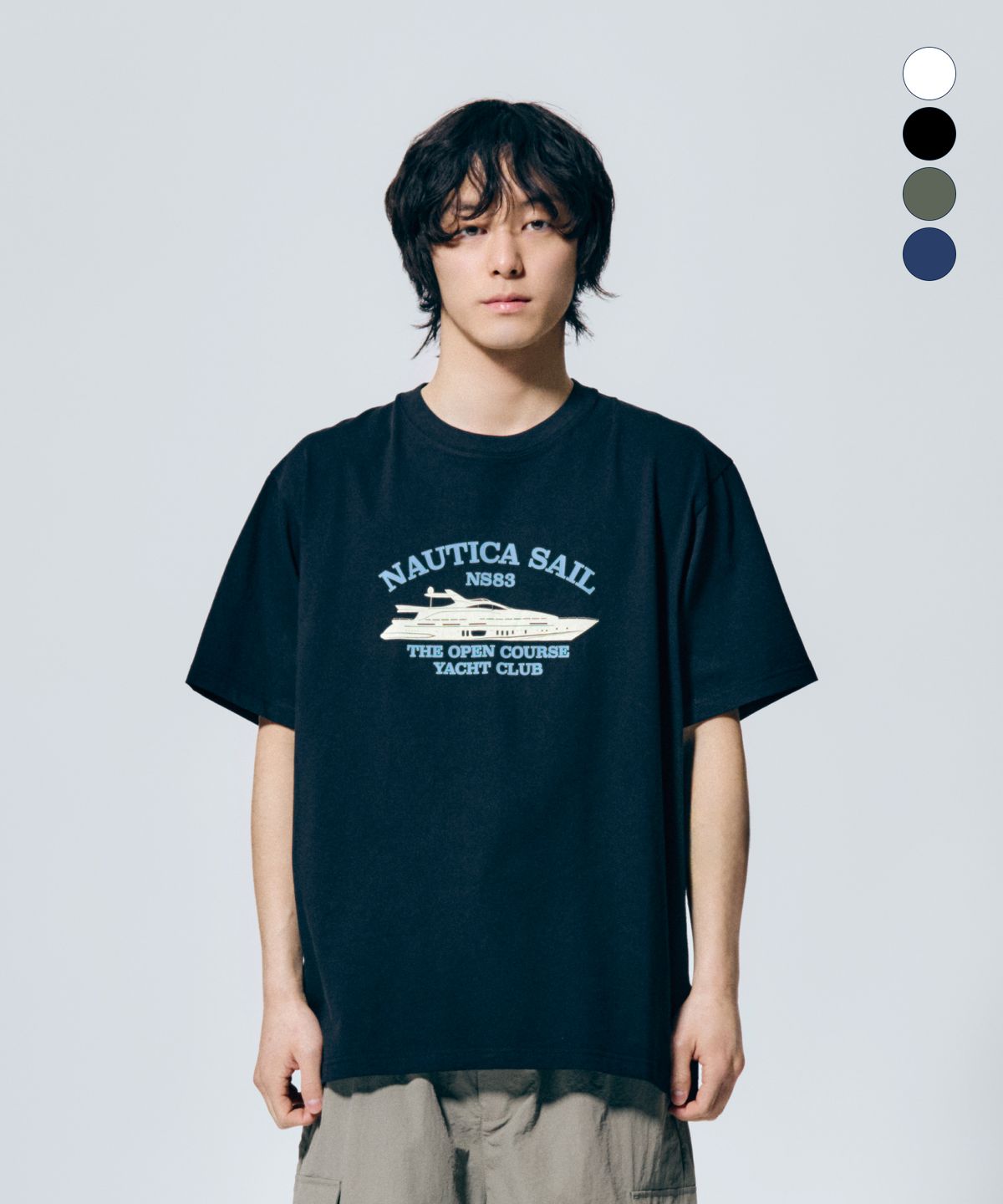 노티카(NAUTICA) 코스탈 레터링 티셔츠(4colors) NTS5746