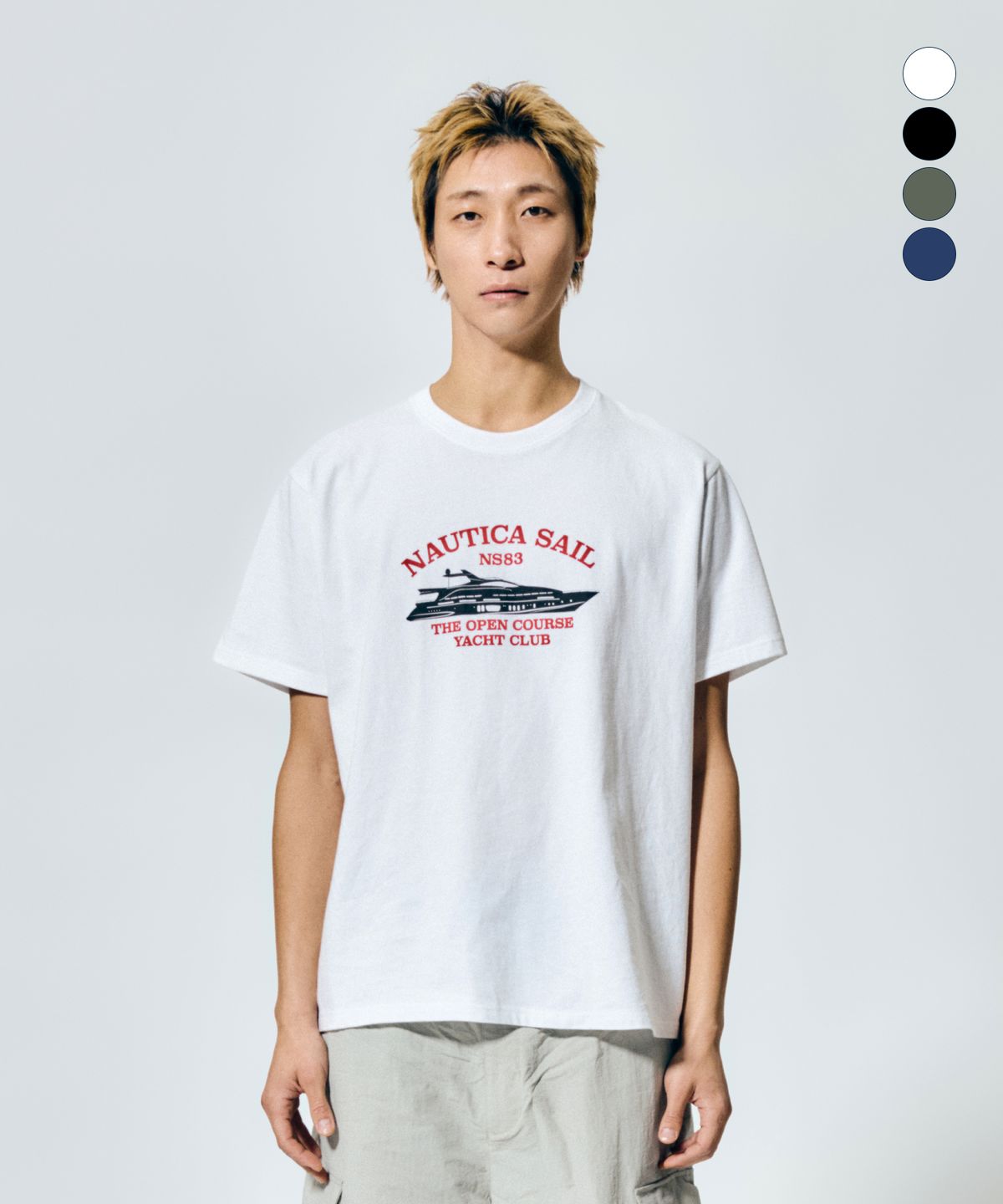 노티카(NAUTICA) 코스탈 레터링 티셔츠(4colors) NTS5746