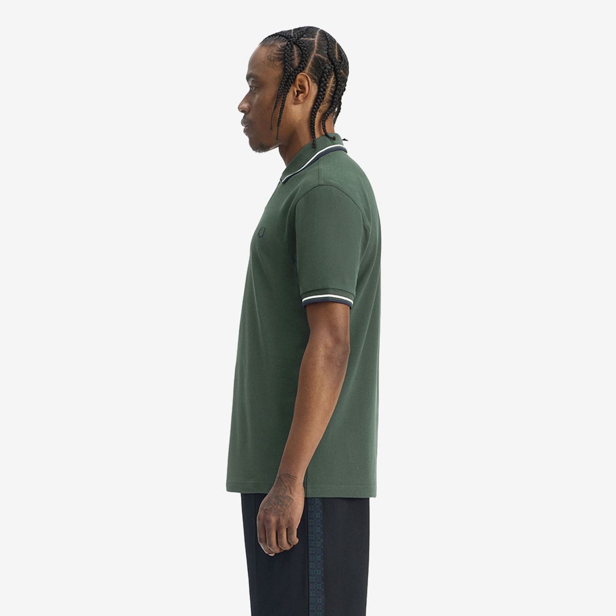 프레드페리(FRED PERRY) [M3600] 트윈 팁 프레드페리 셔츠 - 코트그린/스노우화이트/네이비 AFPM2533600-53A