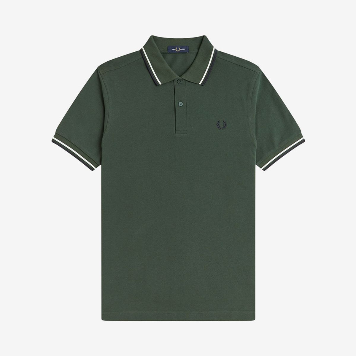 프레드페리(FRED PERRY) [M3600] 트윈 팁 프레드페리 셔츠 - 코트그린/스노우화이트/네이비 AFPM2533600-53A
