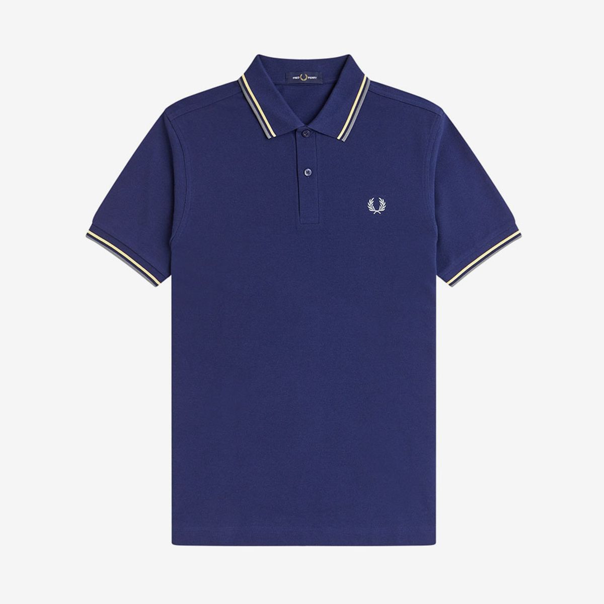 프레드페리(FRED PERRY) [M3600] 트윈 팁 프레드페리 셔츠 - 프렌치네이비/챔피언스골드/스톡포트 블루 AFPM2533600-48A
