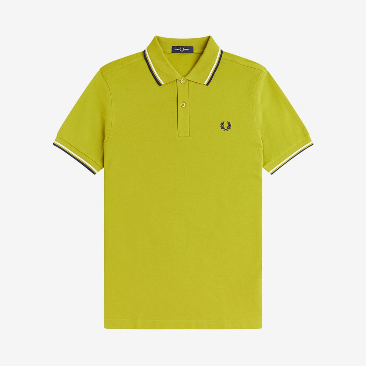 프레드페리(FRED PERRY) [M3600] 트윈 팁 프레드페리 셔츠 - 테니스볼옐로우/에크루/프렌치네이비 AFPM2533600-47A