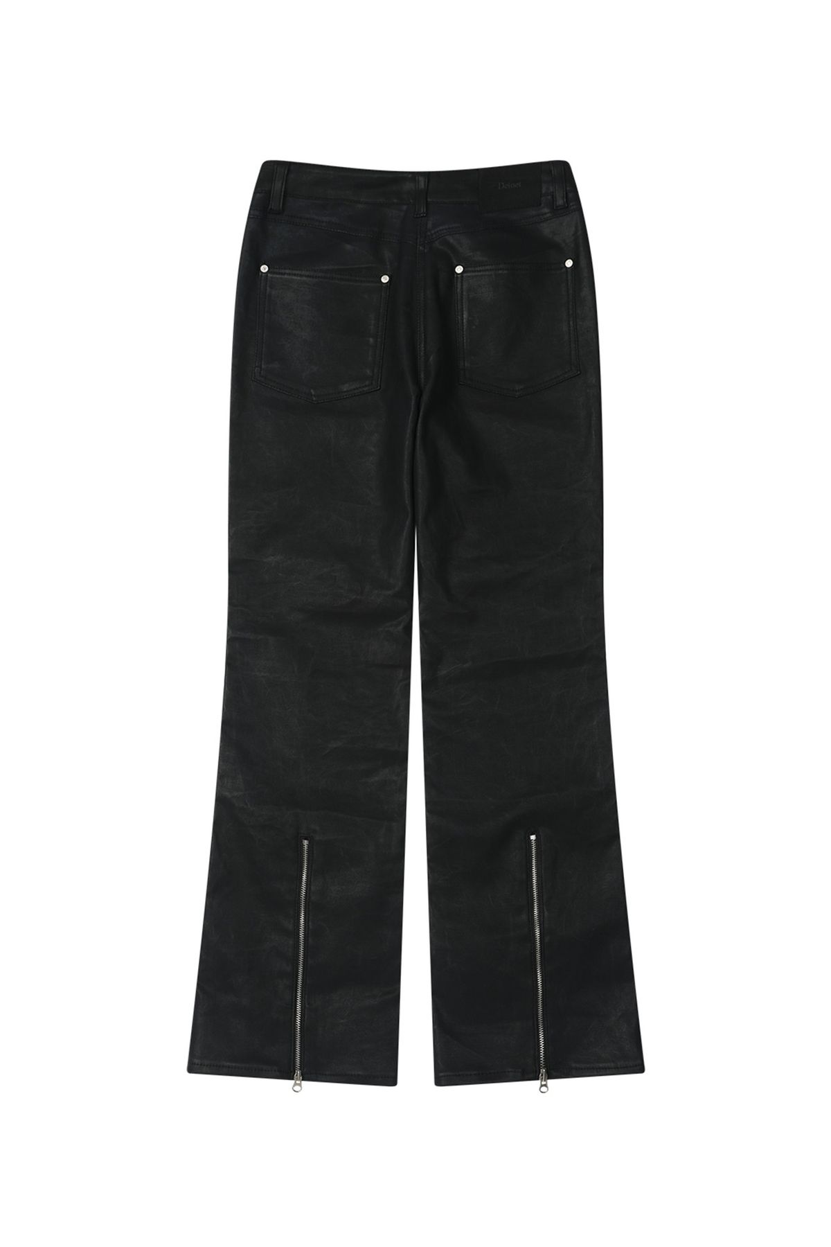 다이닛(DEINET) COATED SPAN TROUSERS IN BLACK