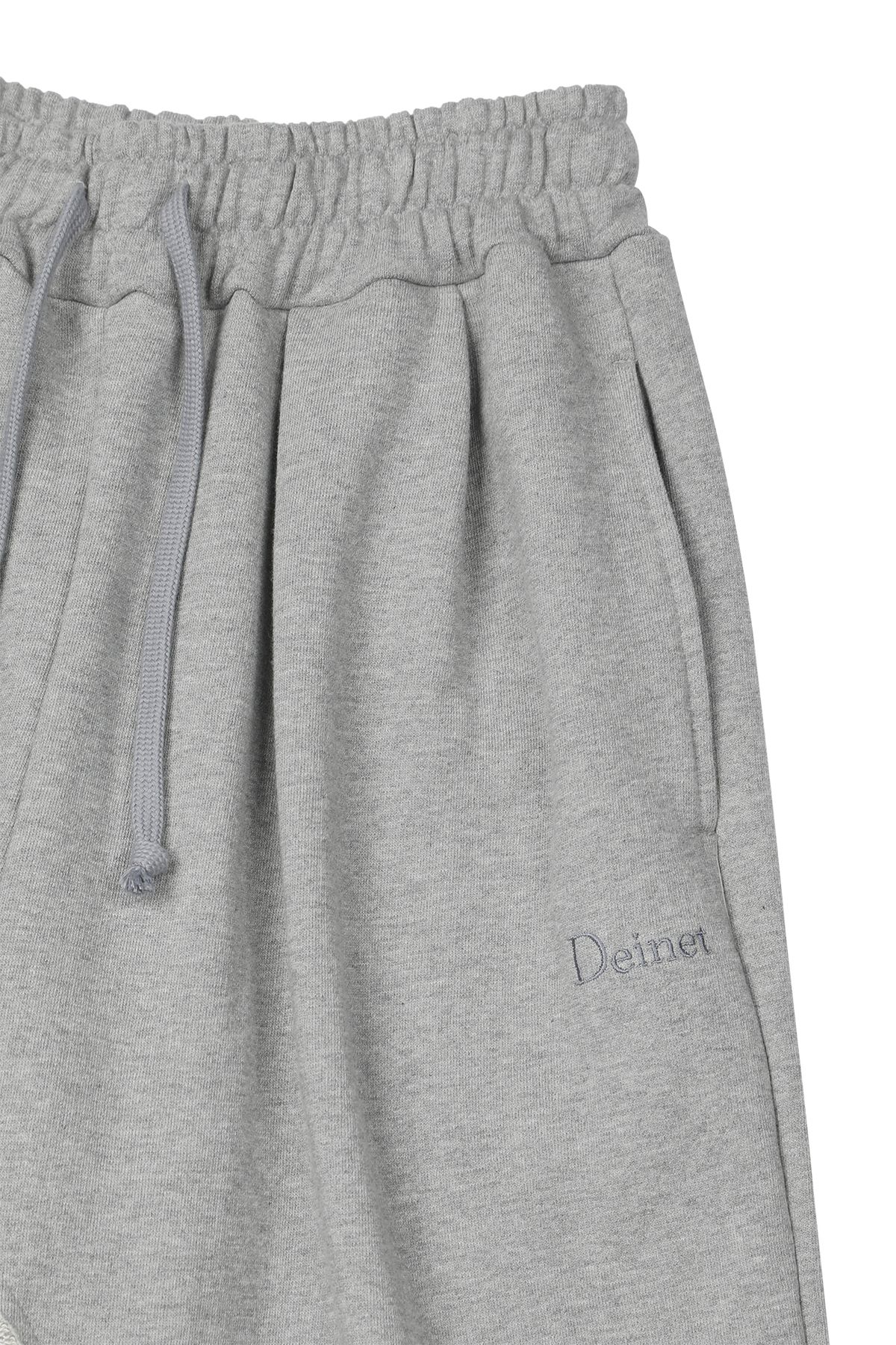 다이닛(DEINET) REVERSE CUT SWEATPANTS IN MELANGE GREY